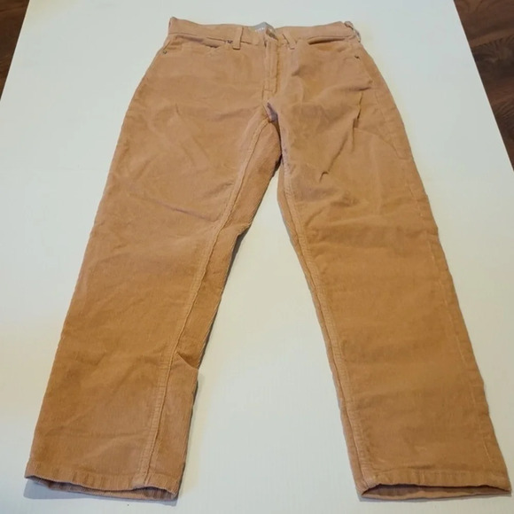 Everlane Tan Corduroy Baby Cord Cheeky Crop Straight Leg A12 - Picture 1 of 6